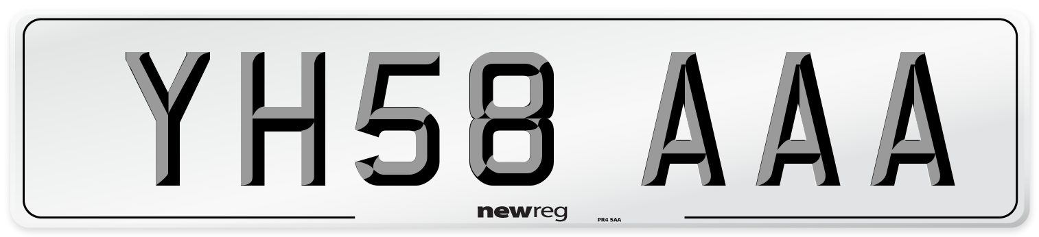 YH58 AAA Number Plate from New Reg